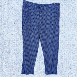 Faded Glory Blue/White Lightweight Lounge Pants - XL (16/18)